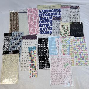 Lot ABC 123 Alphabet Stickers Sheets Scrapbooking